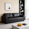 Luca Pu Leather Sofa  2 / 3 Seater BLACK