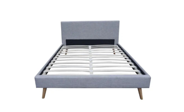 Max Fabric Bed    Light Grey  D, Q - Image 2