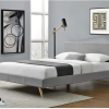 Max Fabric Bed    Light Grey  D, Q