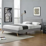 Max Fabric Bed    Light Grey  D, Q