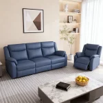 Newman Full Leather Lounge with Electric Recliner , USB port