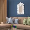 COLUMBUS SMALL MIRROR 60X90X2.5CM-WHITE ANTIQUE