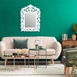 COLUMBUS LARGE MIRROR 80X110X2.5CM-WHITE ANTIQUE