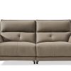 Coogee Leather Lounge with Electric Recliner --Dark Khaki