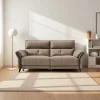 Coogee Leather Lounge with Electric Recliner --Dark Khaki