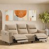 Lucas Leather Lounge with Electric Recliner --Beige