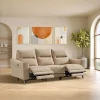 Lucas Leather Lounge with Electric Recliner --Beige