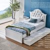 Vienna Ivory White Storage Bed --S, KS