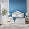 Vienna Ivory White Storage Bed -- Q,  K