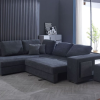 George 5 seater Fabric Lounge with Sofa Bed
