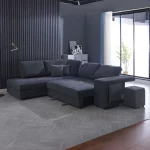 George 5 seater Fabric Lounge with Sofa Bed