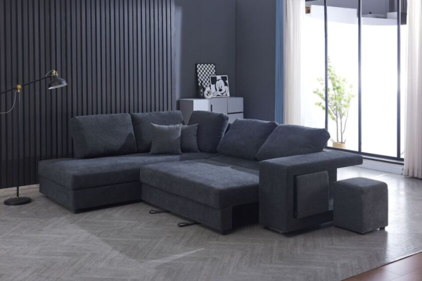 George 5 seater Fabric Lounge with Sofa Bed