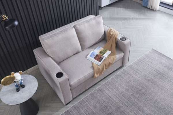 Ashley 2 Seater Fabric Sofa bed - Image 2