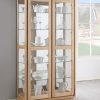 MOMO Display Cabinet  Clear Oak / Matt Black