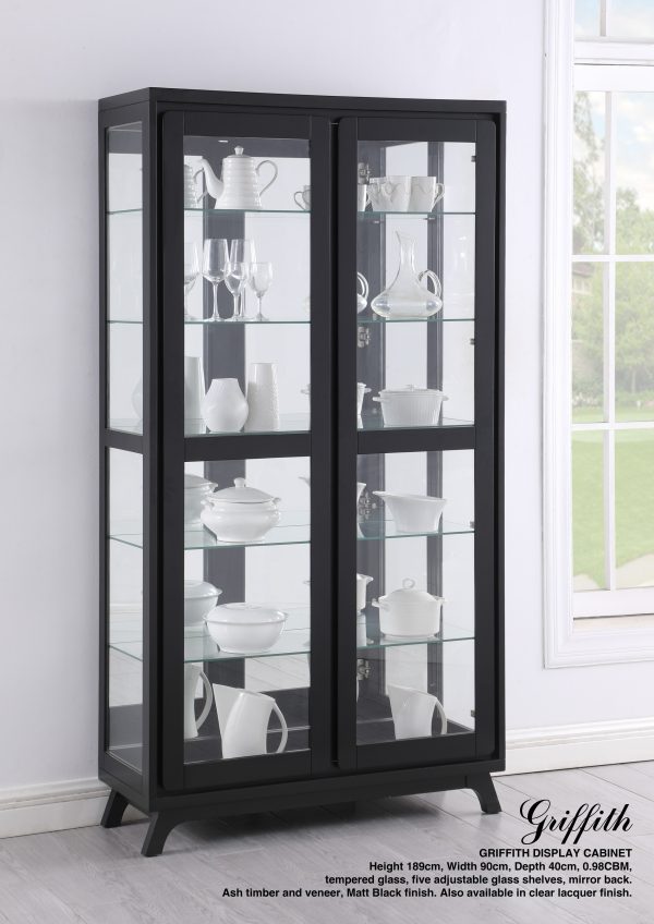 MOMO Display Cabinet  Clear Oak / Matt Black - Image 2