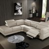 Normandy Corner Leather Lounge with Single Recliner