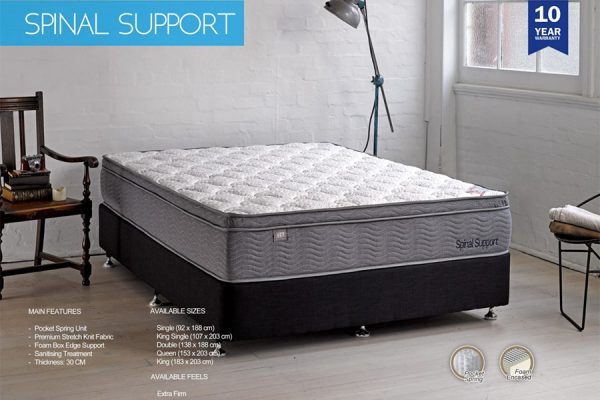 Spinal Support  Mattress Extra Firm  30cm  --S , KS , D , Q , K